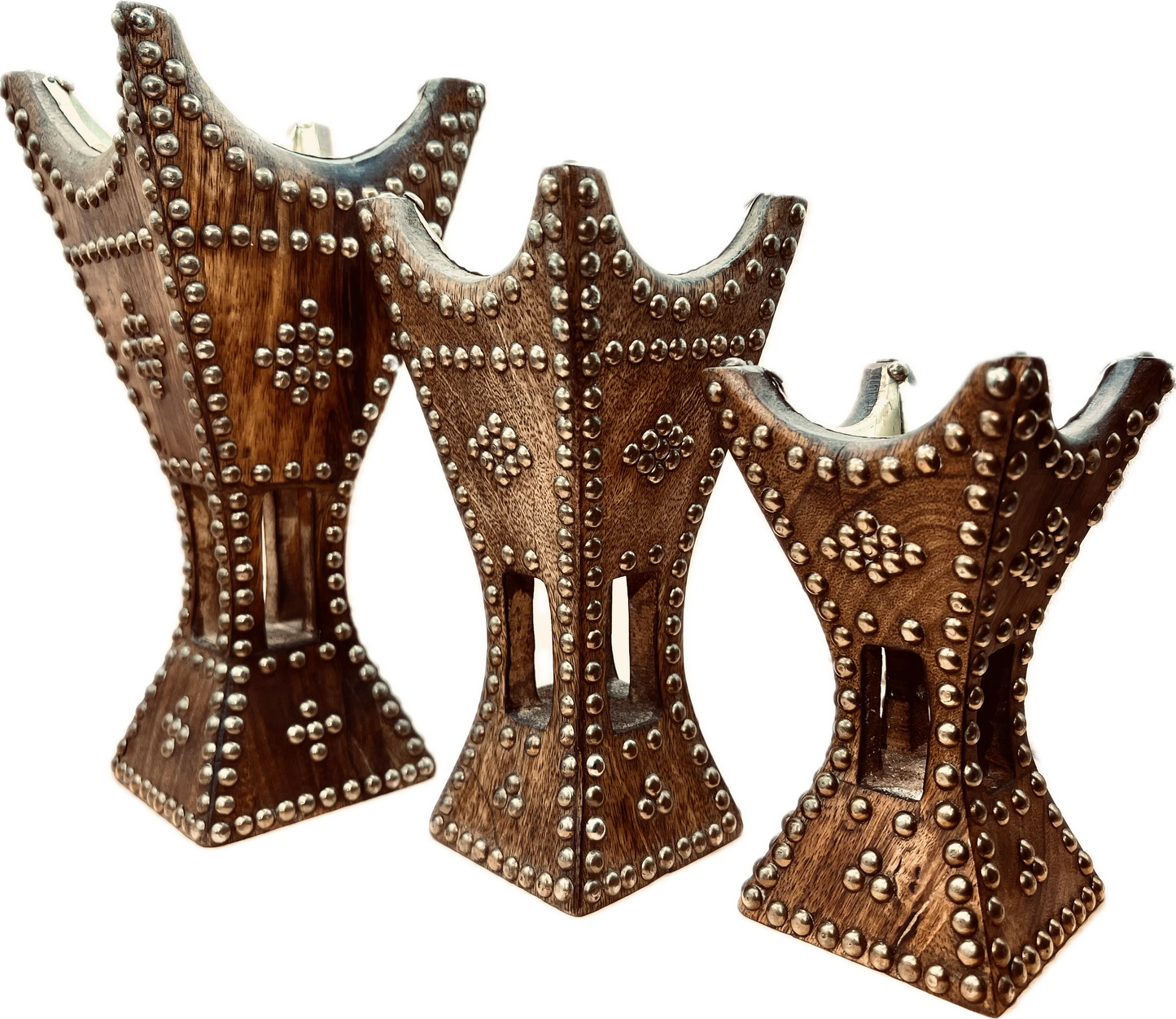 Oud Incense Burner - Hail design, Set of 3
